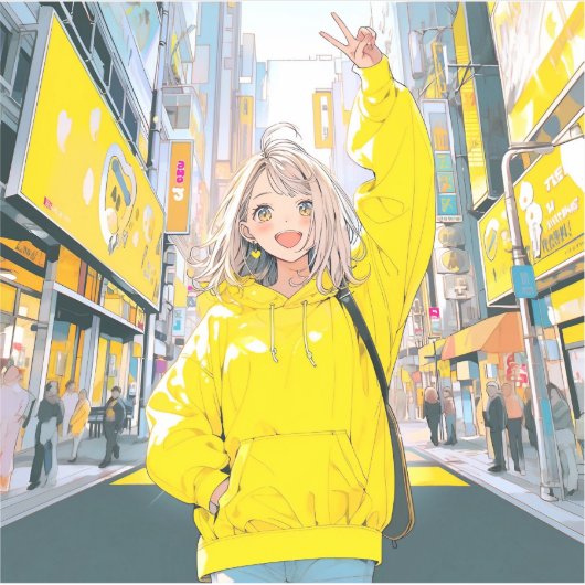 Sticker 5万人達成に笑顔が溢れるJKシール seal|寿司娘 GenerativeAI (Devant)