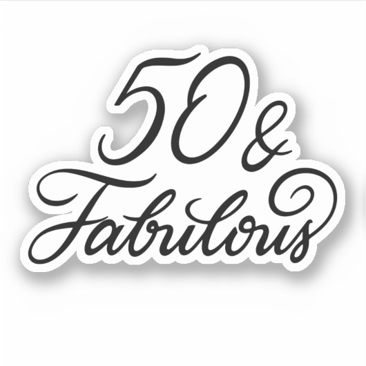 Sticker 50 and Fabulous (Devant)