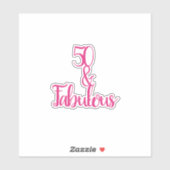 Sticker 50 Et Fabuleux Joyeux 50e Anniversaire Elegant 202 (Feuille)