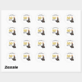 Sticker 50 et Fabulous Black and Gold Name (Feuille)