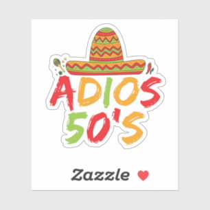 Sticker 50e anniversaire de la fête mexicaine Cinco de May