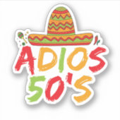 Sticker 50e anniversaire de la fête mexicaine Cinco de May (Devant)
