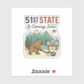 Sticker 51e Drapeau d'État Hockey Canada USA (Feuille)