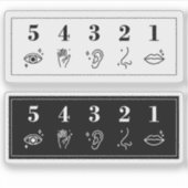 Sticker 54321 Grounding Technique Anxiety Mental Health (Devant)