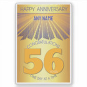 Sticker 56 Year | Golden Ray 12 Step CUSTOM NAME (Devant)