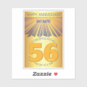 Sticker 56 Year | Golden Ray 12 Step CUSTOM NAME (Feuille)