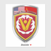 Sticker 59e brigade de commandement Ancien combattant de l (Feuille)