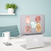 Sticker 5 Citations bibliques inspirantes Doodles d'écritu (Ordinateur portable sur le bureau)