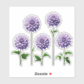 Sticker 5 Lavender Dahlia (bright) (Feuille)