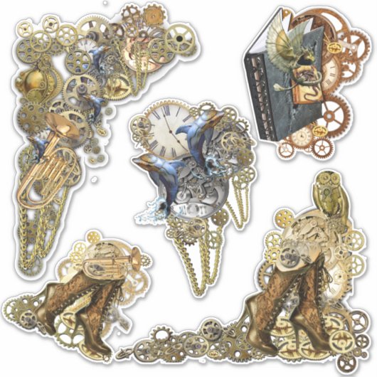 Sticker 5 Sculpture de Steampunk (Devant)