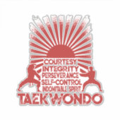 Sticker 5 Ténets De Taekwondo (Devant)