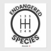 Sticker 5 Vitesse Espèces en voie de disparition (Feuille)
