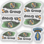 Sticker 5e SFGA SFG Green Berets Contour (Devant)
