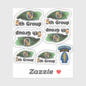 Sticker 5e SFGA SFG Green Berets Contour (Feuille)