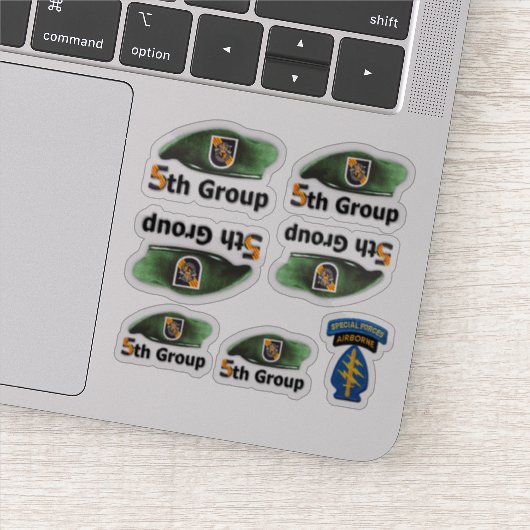 Sticker 5e SFGA SFG Green Berets Contour (Détail)