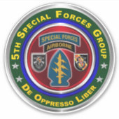 Sticker 5e voiture Vinyl du Groupe des forces spéciales (Devant)