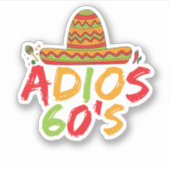 Sticker 60e anniversaire de la fête mexicaine Cinco de May (Devant)