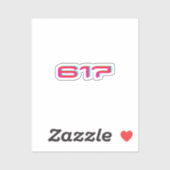 Sticker 617 • Boston Massachusetts (Feuille)