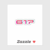 Sticker 617 ・ Massachusetts de Boston (Feuille)