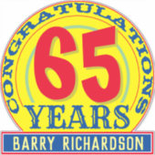 Sticker 65 ans de fête (Devant)