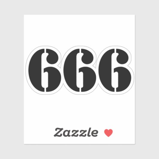 Sticker 666 (black) (Feuille)