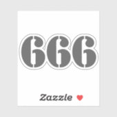Sticker 666 (grey) (Feuille)
