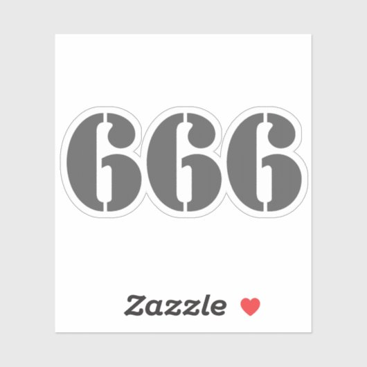 Sticker 666 (grey) (Feuille)