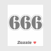 Sticker 666 (gris) (Feuille)