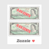 Sticker 69 cents (Feuille)