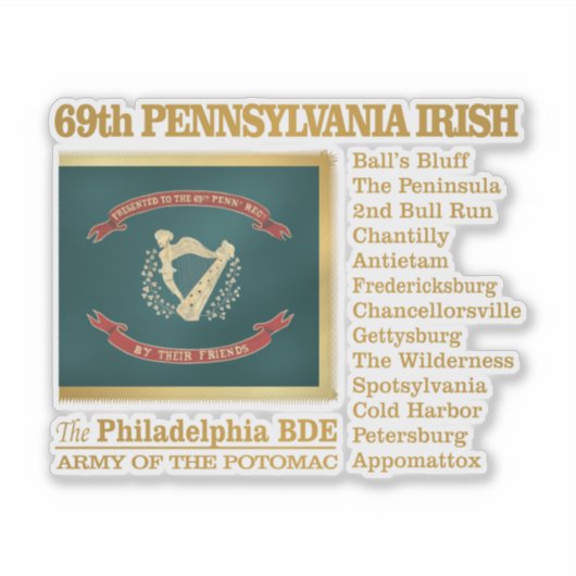 Sticker 69e Infanterie volontaire de Pennsylvanie (BH) (Devant)