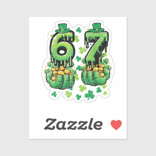 Sticker 6 7 St Patricks Day (Feuille)