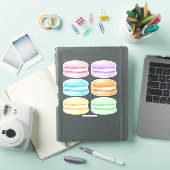 Sticker 6 macarons colorés (Couverture iPad)