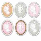 Sticker 6 x Beau Scrapbooking Cardmaking Cadeaux Caméos (Devant)