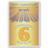 Sticker 6 Year | Golden Ray 12 Step CUSTOM NAME (Devant)