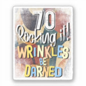 Sticker 70 En Frappe ! Écrasage, Vintage rétro (Recto)