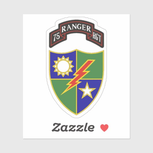 Sticker 75e régiment de Rangers (Feuille)