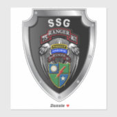 Sticker 75e Régiment de Rangers 3e Bataille "Les Rangers m (Feuille)