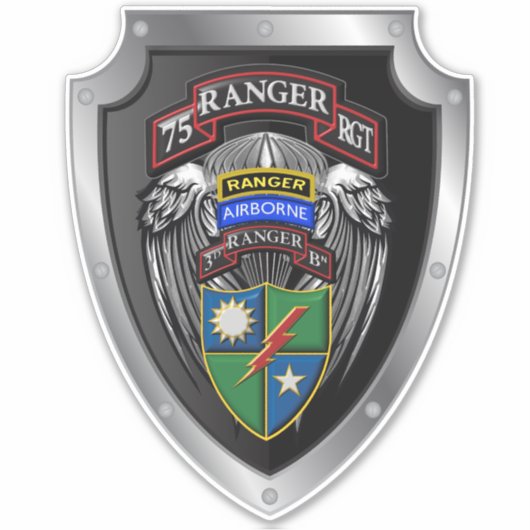 Sticker 75e Régiment de Rangers 3e Bataille "Les Rangers m (Devant)