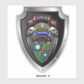 Sticker 75e Régiment de Rangers 3e Bataille "Les Rangers m (Feuille)