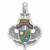 Sticker 75e Régiment de Rangers Afghanistan Vétéran (Devant)
