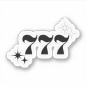Sticker 777 numéros d'ange couleur noire (Devant)