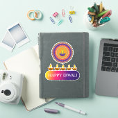 Sticker #7.Heureux Diwali, fête des lumières de l'Inde (Couverture iPad)