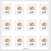 Sticker 7 Tasse de Fleurs (Feuille)