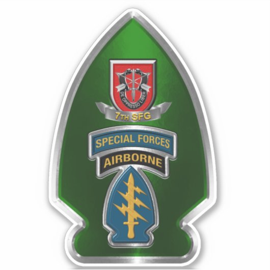 Sticker 7e Groupe des forces spéciales aéroporté (Devant)