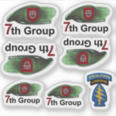 Sticker 7e SFGA SFG Green Berets Contour (Devant)