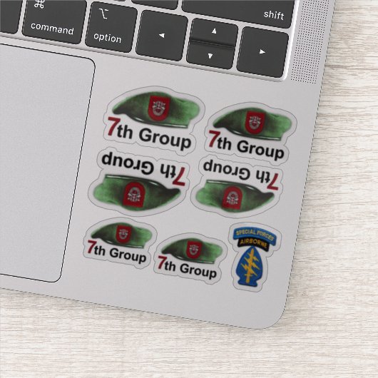 Sticker 7e SFGA SFG Green Berets Contour (Détail)