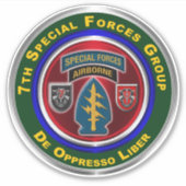 Sticker 7e voiture Vinyl du Groupe des forces spéciales (Devant)