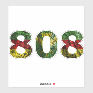 Sticker 808 Hawaii Tibal Kanaka Maoli