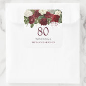 Sticker 80e Anniversaire de la Rose Rouge Bourgogn (Sac)