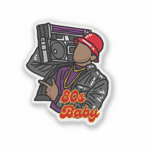 Sticker 80s Bébé (Devant)